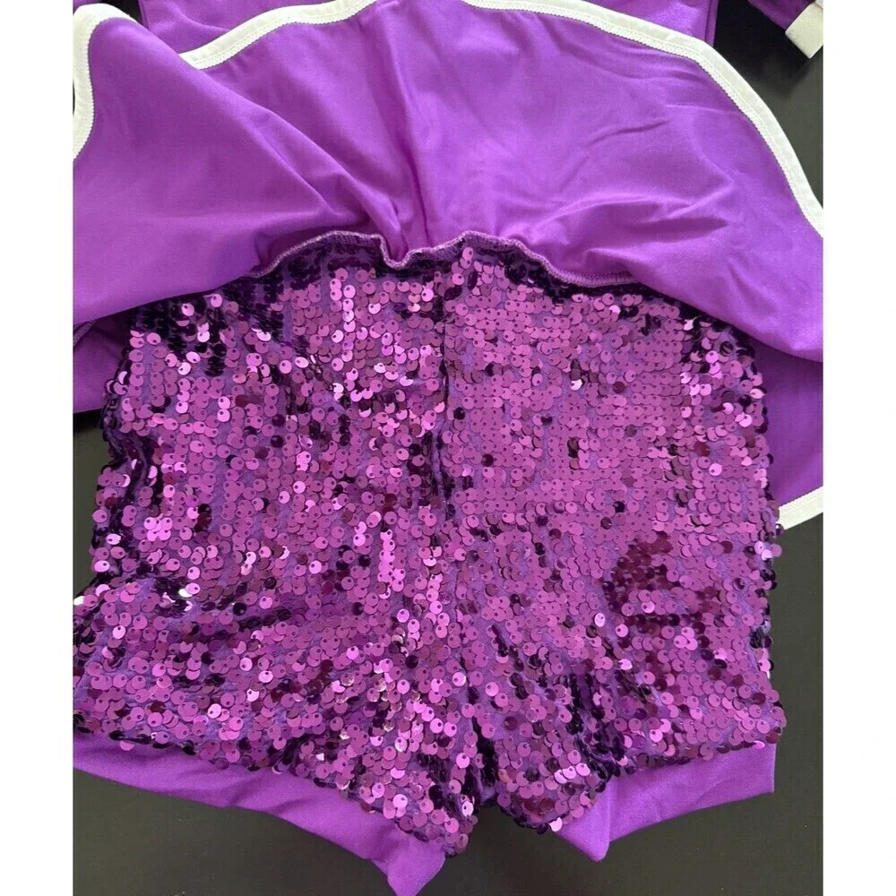 Weissman Dance Costume Weissman Pump Up The Jam sequin purple girl's MC 11/12